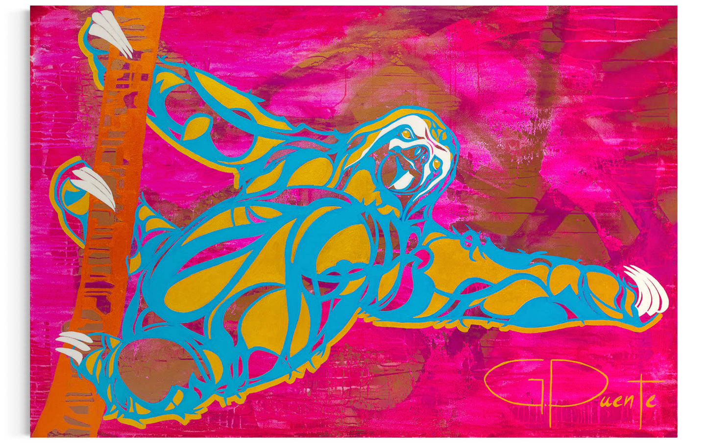 Golden Sloth 40"X60" | Acrylic on Canvas