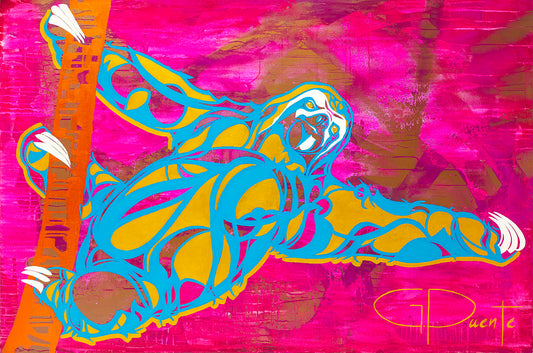 Perezoso Dorado (Golden Sloth) 40"X60" | Acrylic on Canvas