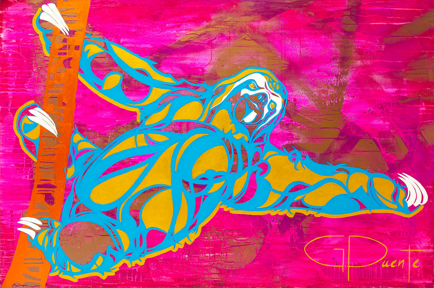 Perezoso Dorado (Golden Sloth) 40"X60" | Acrylic on Canvas